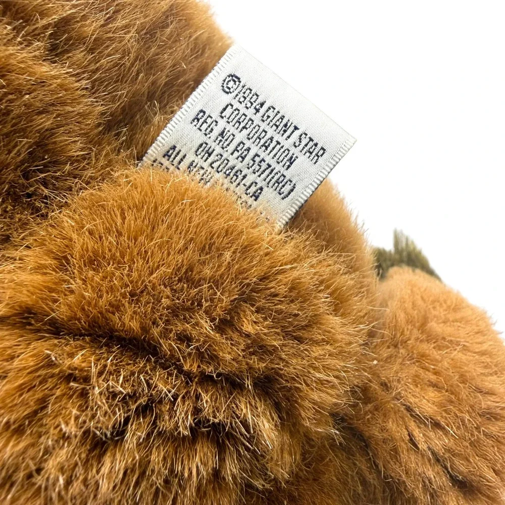Vintage 1994 Giant Star Yellowstone Park Buffalo Plush Stuffed Animal Bison Tag